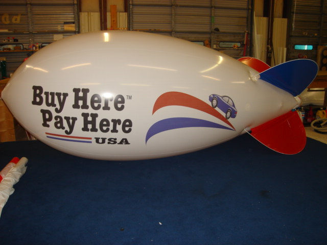 car dealer advertising blimp